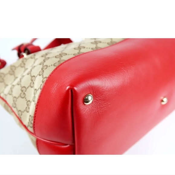 GUCCI Monogram Valentine Bag Red Rare - Picture 13 of 14